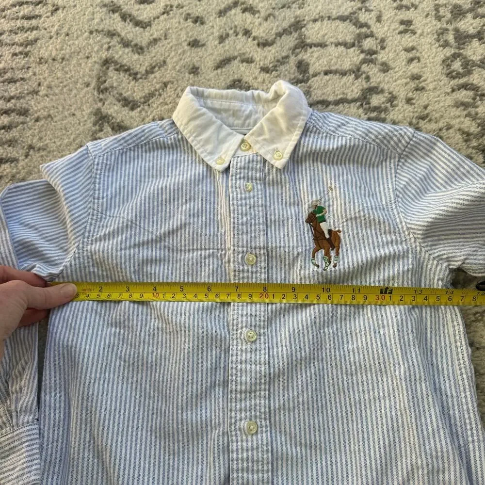 Ralph Lauren Big Pony Striped Oxford Shirt #3 Size 6